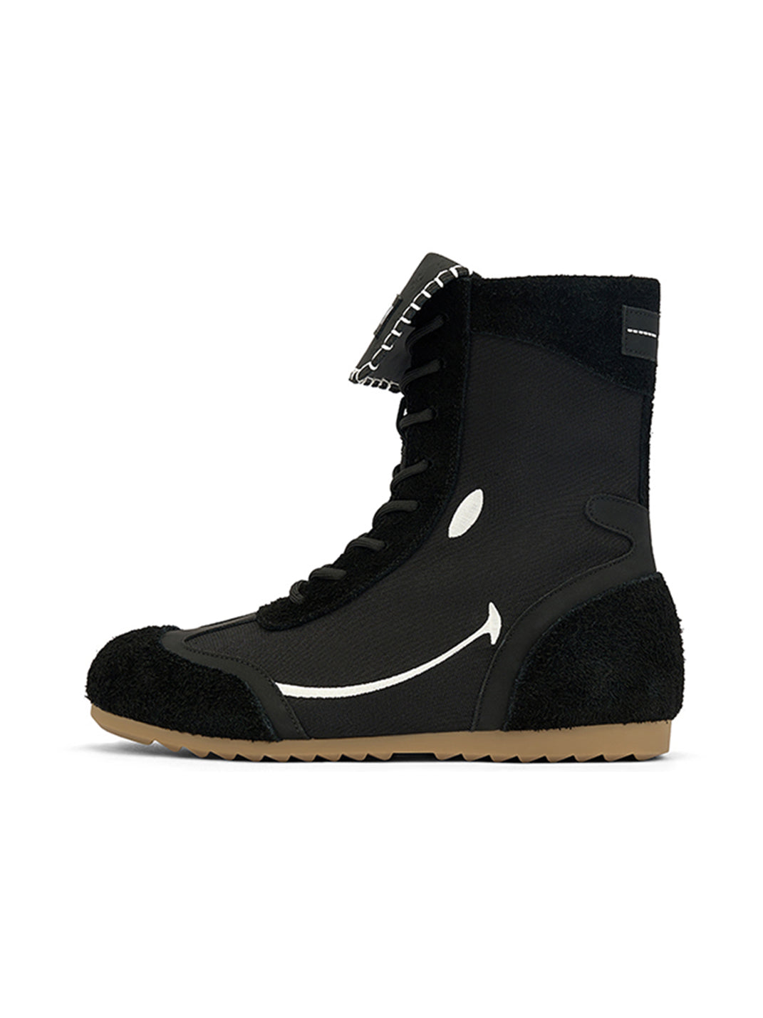 SMILEY | Boxing Mid Boots Chunky Platform-Black - PSYLOS 1, SMILEY | Boxing Mid Boots Chunky Platform-Black, Boots, SMILEY, PSYLOS 1